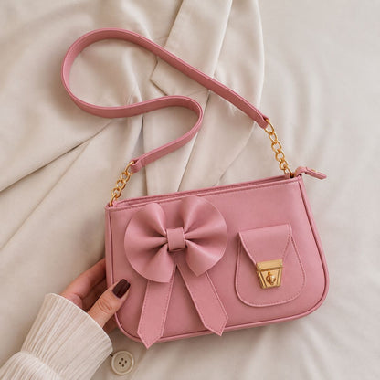 Bella Bow Shoulder Bag – Fashion Mini Handbag with Decorative Bow Design