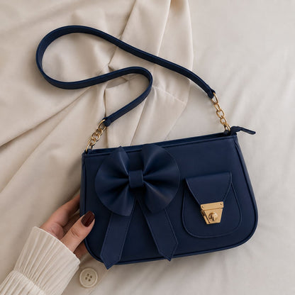 Bella Bow Shoulder Bag – Fashion Mini Handbag with Decorative Bow Design