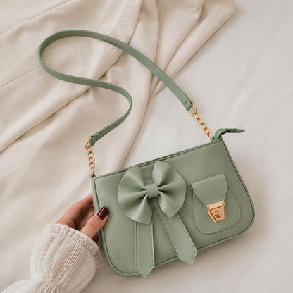 Bella Bow Shoulder Bag – Fashion Mini Handbag with Decorative Bow Design