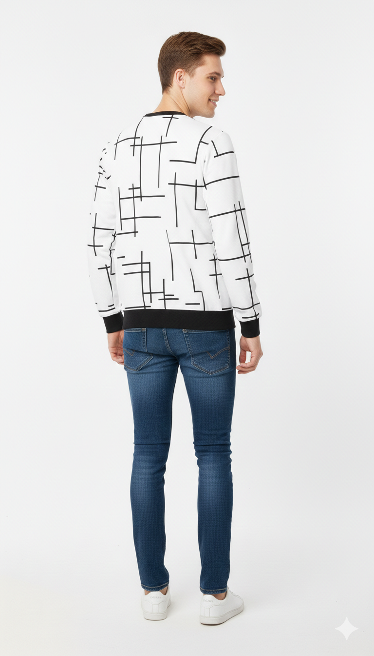 Stylish Boys Full Sleeve Printed T Shirt – Trendy Casual Look