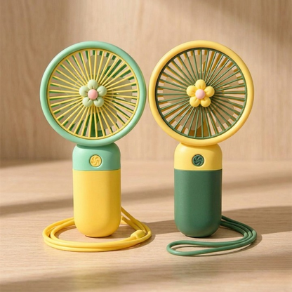 3 Speed Rechargeable Hand Fan – Mini Handy Fan For Kids With Stand