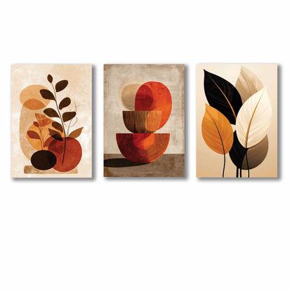 Set of 3 Premium Wall Art Photo Tiles – Modern Home Decor Sets 8x11