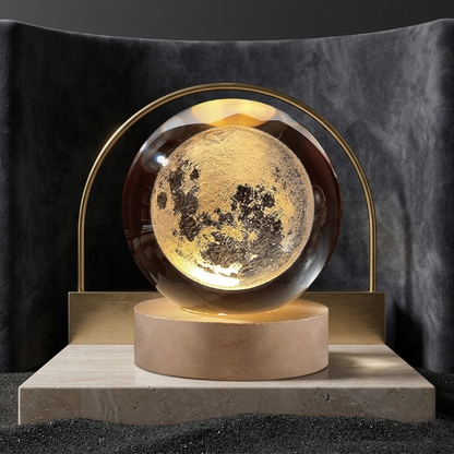 3D Crystal Ball Moon Night Light –
