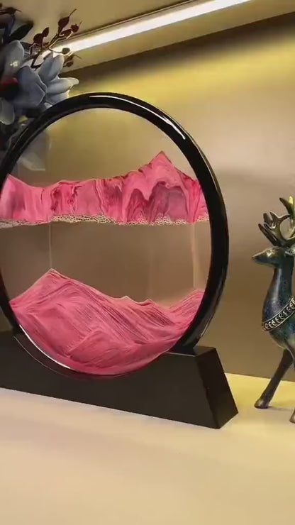3d Moving Sand Art Blue Mountain Frame For Home Office