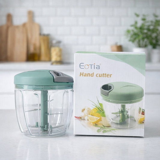 Eotia Manual Food Chopper – High-Speed 3-Blade Hand Cutter for Vegetables